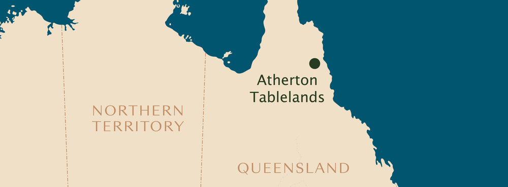 A map of the North Eastern Coast where Eucalyptus Lemon Scented Ironbark is produced