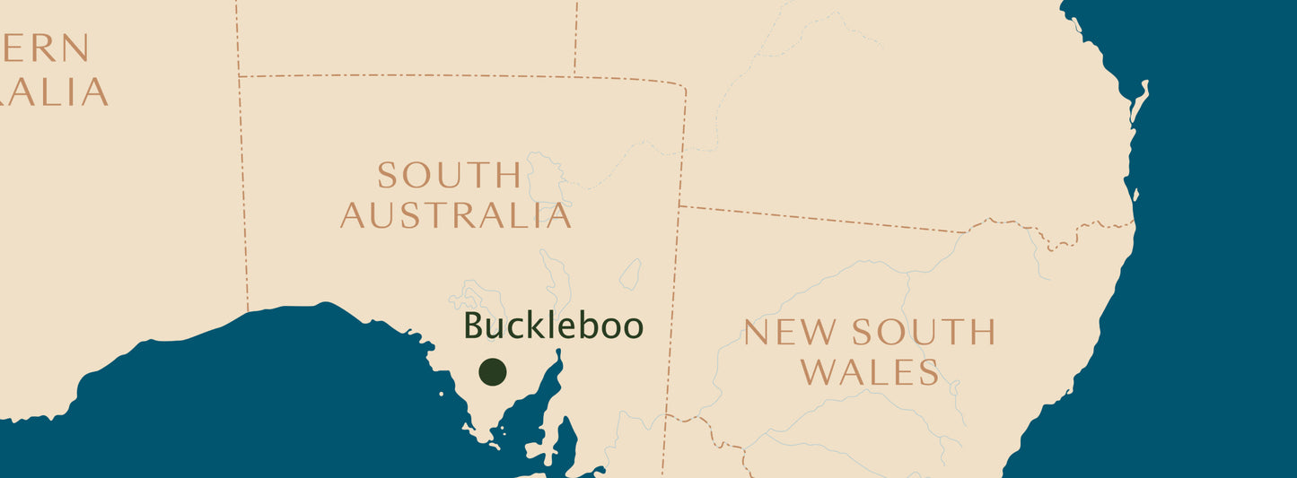 A map of the Southern Coast where Eucalyptus Blue Mallee is produced