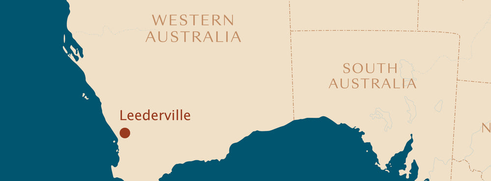 A map of the Western Coast where Honey Myrtle is produced