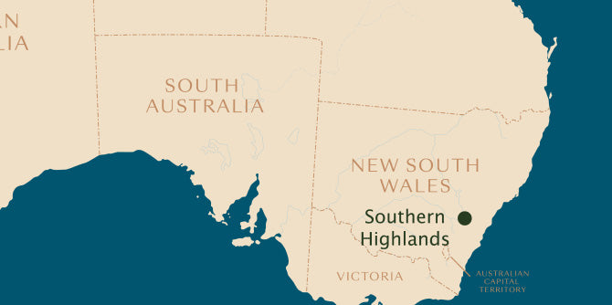 A map of the Eastern Coast where Eucalyptus Broad Leaf Peppermint is produced