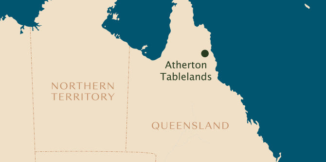 A map of the North Eastern Coast where Eucalyptus Lemon Scented Ironbark is produced