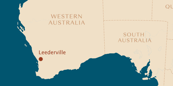 A map of the Western Coast where Honey Myrtle is produced