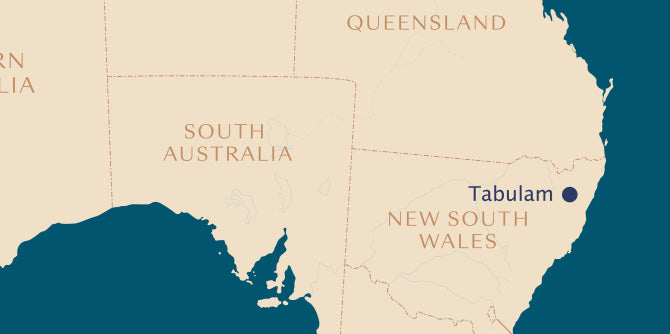 A map of Australia with Tabulam, NSW pinned 